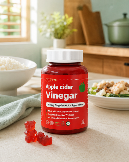 Apple Cider Vinegar Gummies — 0g Sugar, No Vinegar Taste (60 Gummies)