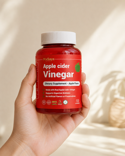 Apple Cider Vinegar Gummies — 0g Sugar, No Vinegar Taste (60 Gummies)
