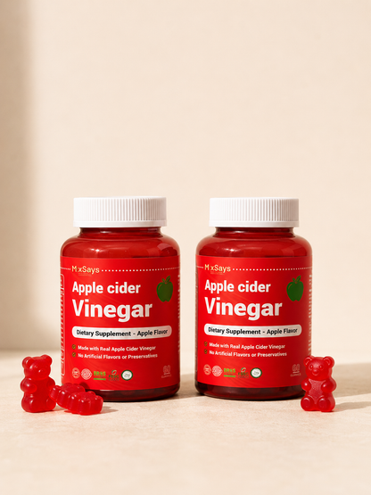 Apple Cider Vinegar Gummies — 0g Sugar, No Vinegar Taste (60 Gummies)